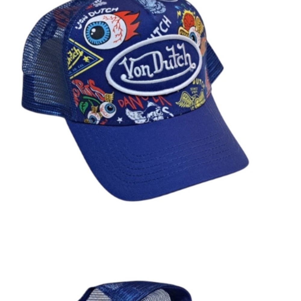 Von Dutch Jax Blue Trucker Hat NWT